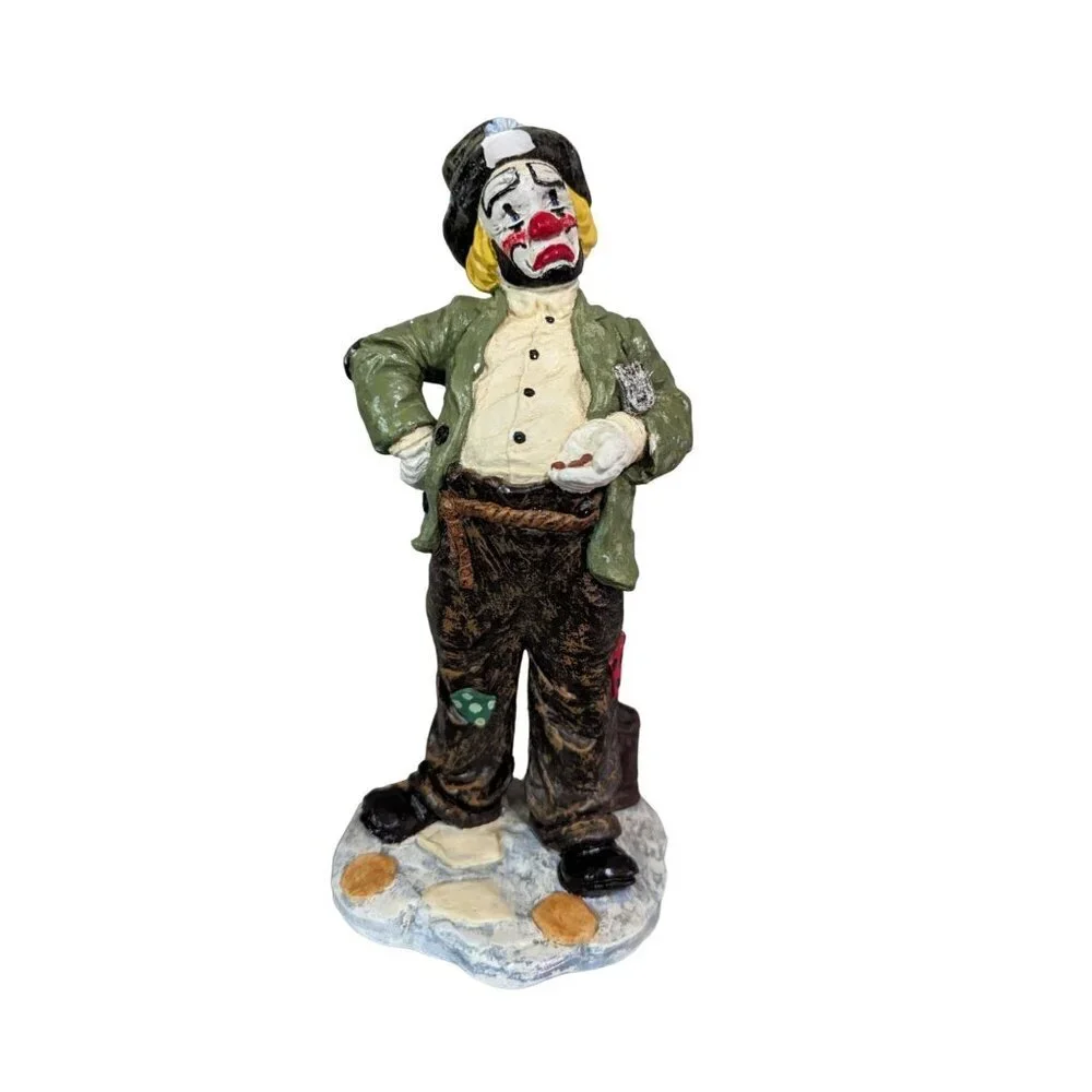 Vintage‎  Jojo Clown 1991 figurine statue hand painted 10' whimsical novelty